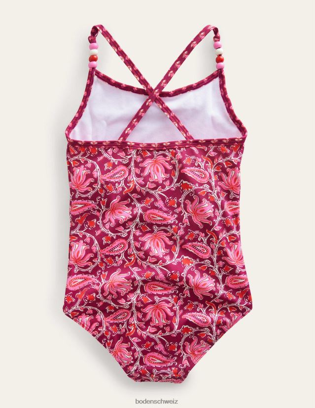 Boden Baby Badeanzug mit Perlen VH86PT479 Kleidung Himbeer-Strahlungs-Paisley