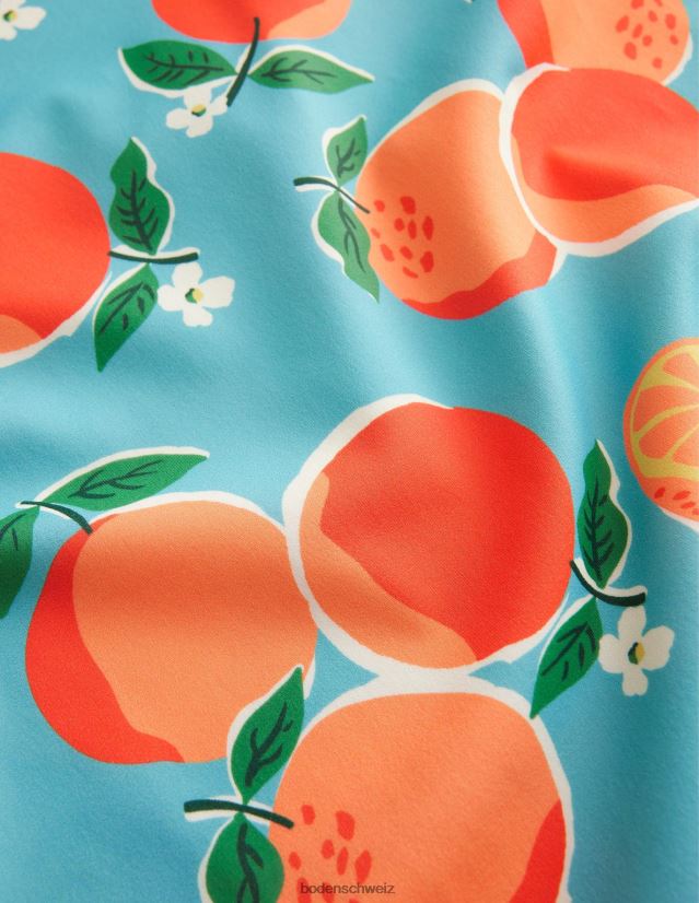 Boden Baby Badeanzug mit überkreuztem Rückenprint VH86PT3304 Kleidung Aquablaue Orangen