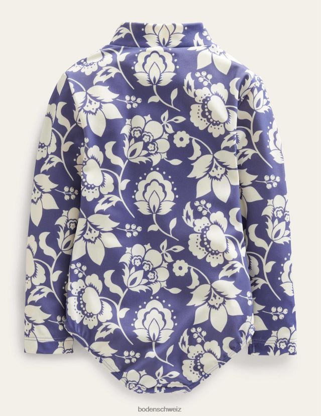 Boden Baby Badeanzug mit langen Ärmeln VH86PT3492 Kleidung Weiches Steuerbord-Blumenmuster