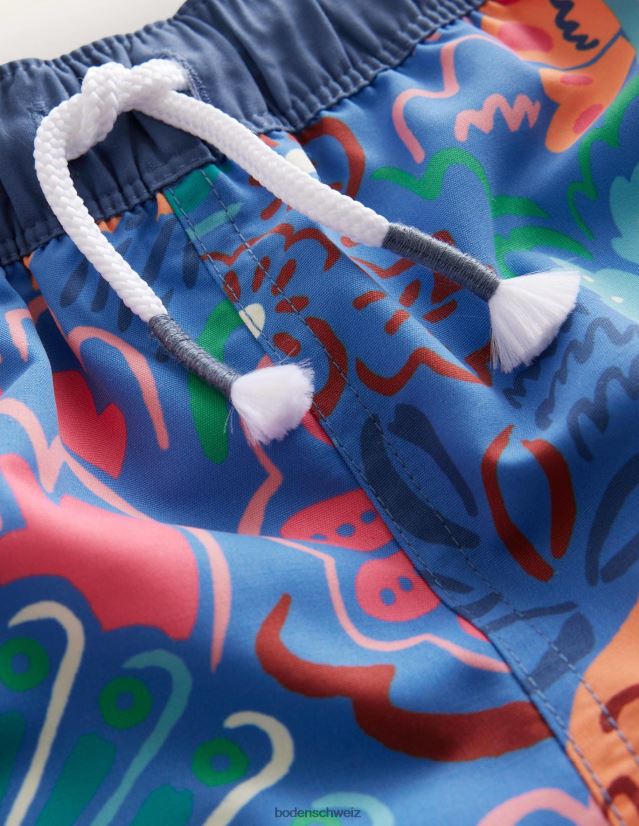 Boden Baby Badehose VH86PT3437 Kleidung Elisabethanisches Blau und Tiere
