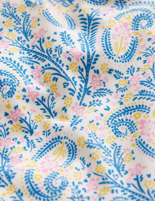 Boden Baby Bedruckter Badeanzug mit Puffärmeln VH86PT444 Kleidung Elfenbein Paisley