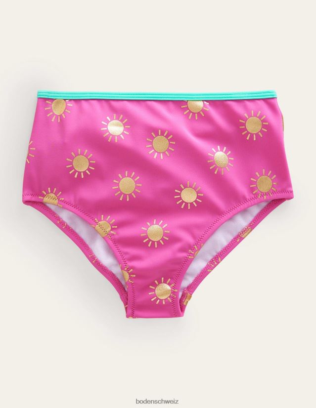 Boden Baby Bikinihöschen mit hoher Taille VH86PT3447 Kleidung Kitzelnde Sonnen aus Roségoldfolie