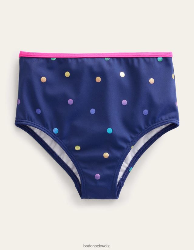 Boden Baby Bikinihöschen mit hoher Taille VH86PT485 Kleidung Marinefarbenes Regenbogen-Folienkonfetti