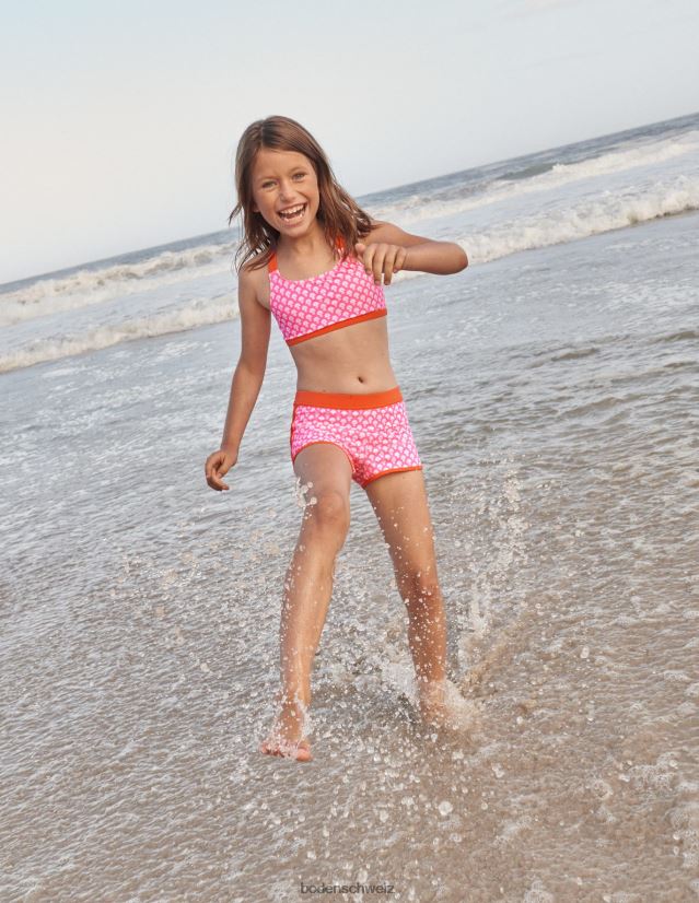 Boden Baby Bikinioberteil mit überkreuztem Rücken VH86PT478 Kleidung Feuerwerk-Holzschnitt