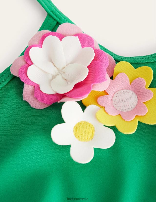 Boden Baby Flatterblumen-Bikini VH86PT3313 Kleidung grüner Pfeffer