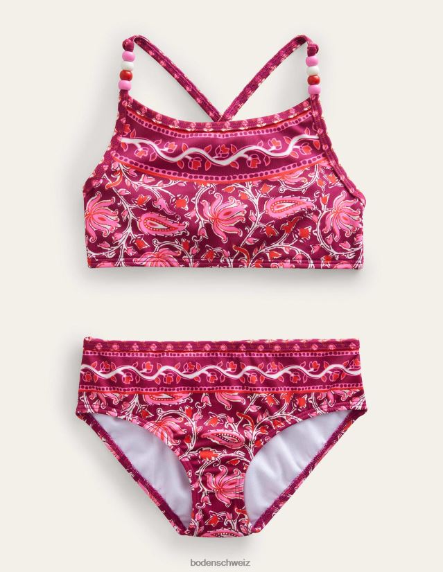 Boden Baby Perlenbikini VH86PT482 Kleidung Himbeer-Strahlungs-Paisley