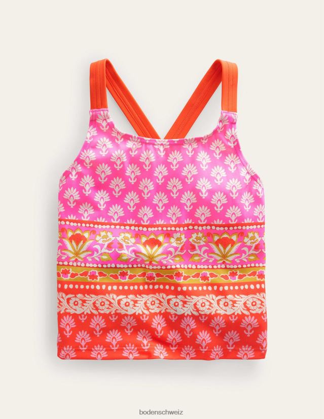 Boden Baby Tankini-Oberteil mit überkreuztem Rücken VH86PT475 Kleidung Feuerwerk-Holzschnitt