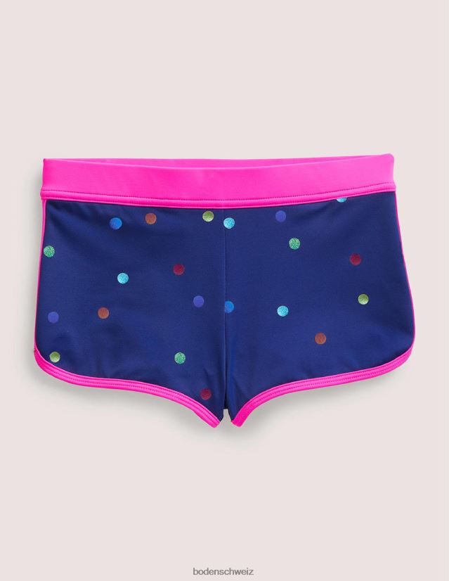 Boden Baby gemusterte Badeshorts VH86PT457 Kleidung Marinefarbenes Regenbogen-Folienkonfetti