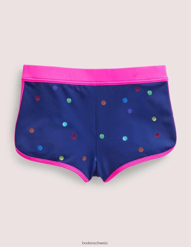 Boden Baby gemusterte Badeshorts VH86PT457 Kleidung Marinefarbenes Regenbogen-Folienkonfetti