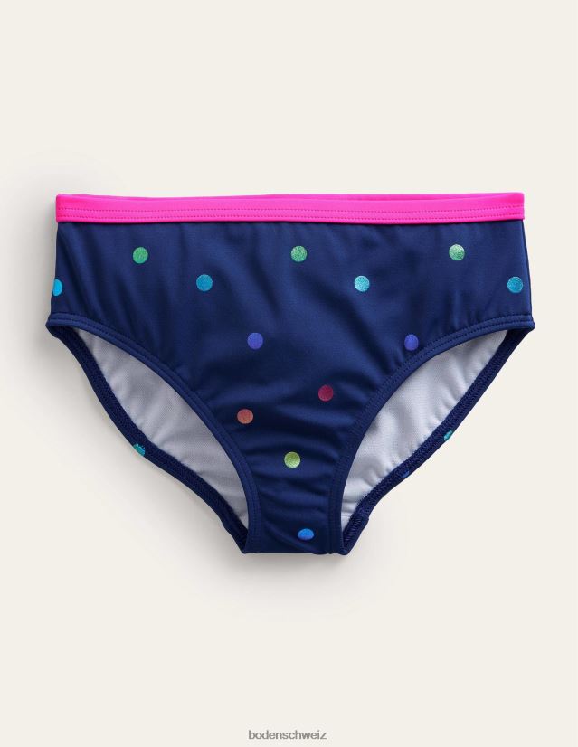 Boden Baby gemusterte Bikinihose VH86PT456 Kleidung marineblauer Regenbogen und Folienkonfetti