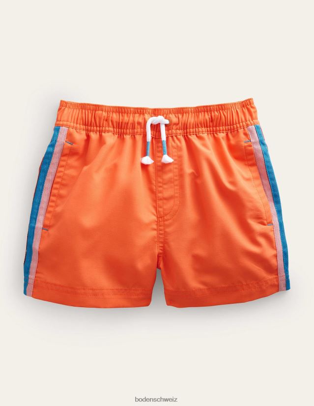 Boden Baby sportliche Streifenshorts VH86PT483 Kleidung Feuer opal