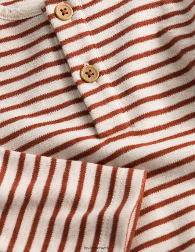 Boden Baby kuscheliger Henley-Body VH86PT3337 Kleidung Haferflocken/geröstete Kastanie