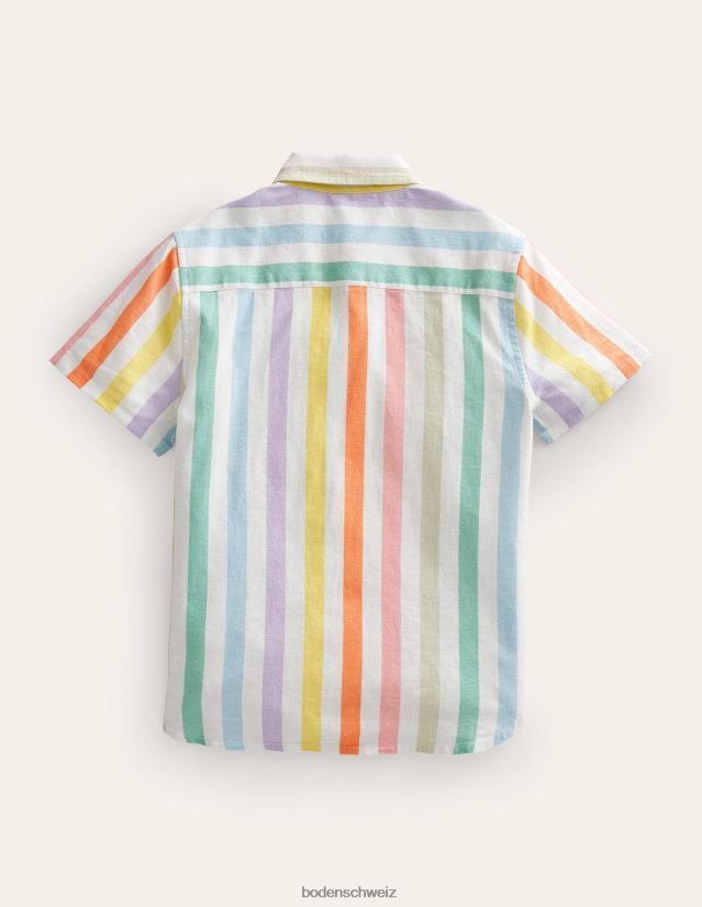 Boden Baby Baumwoll-Leinen-Hemd VH86PT3473 Kleidung Butterblume und Csarite-Regenbogen