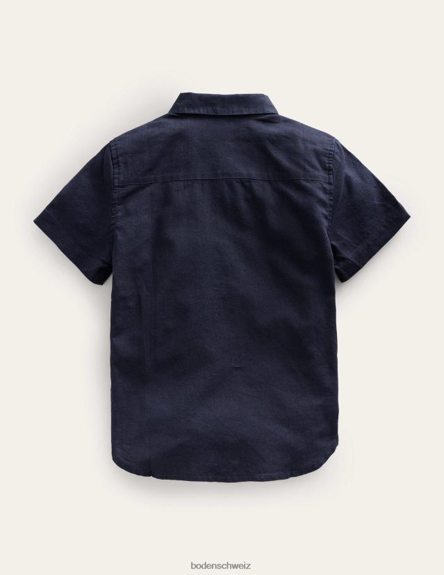 Boden Baby Hemd aus Baumwollleinen VH86PT3004 Kleidung Marine