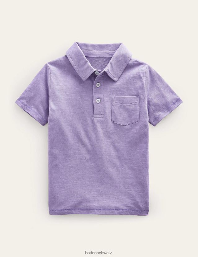 Boden Baby Poloshirt aus geflammtem Jersey VH86PT3314 Kleidung nebliger Lavendel