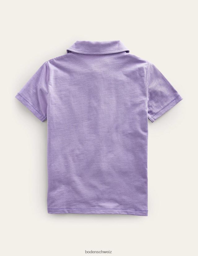 Boden Baby Poloshirt aus geflammtem Jersey VH86PT3314 Kleidung nebliger Lavendel