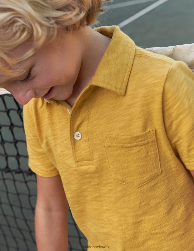 Boden Baby Poloshirt aus geflammtem Jersey VH86PT3408 Kleidung senfgelb