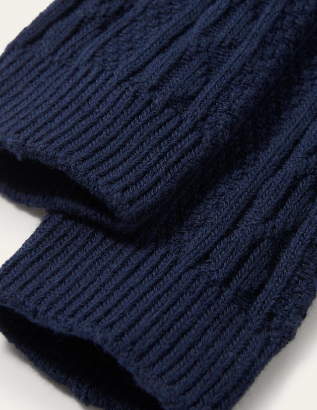 Boden Baby Strumpfhose ohne Fuß mit Zopfmuster VH86PT562 Kleidung College-Marine