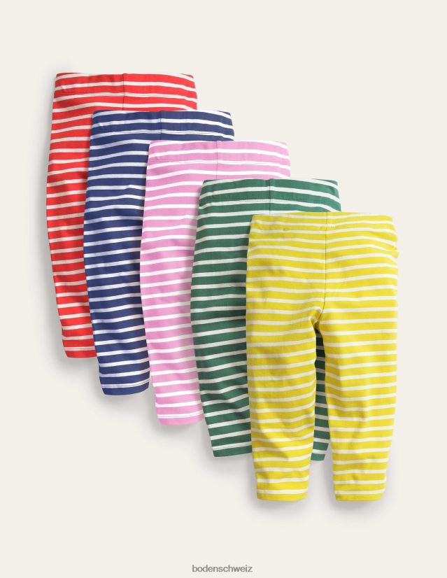 Boden Baby 5er-Pack verkürzte Leggings VH86PT512 Kleidung Mehrstreifen