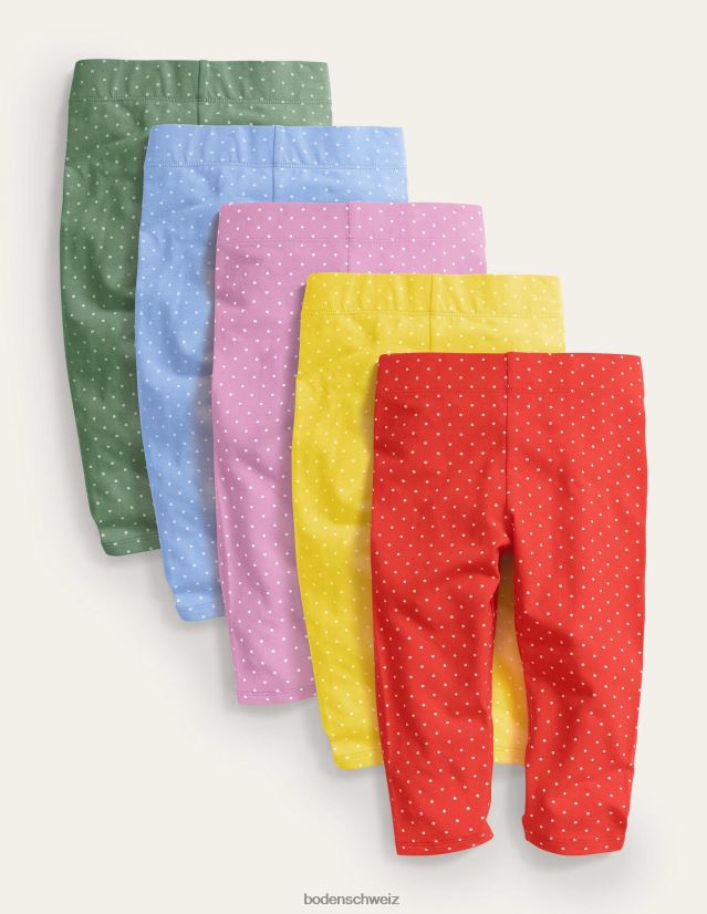 Boden Baby 5er-Pack verkürzte Leggings VH86PT517 Kleidung Multi-Spot