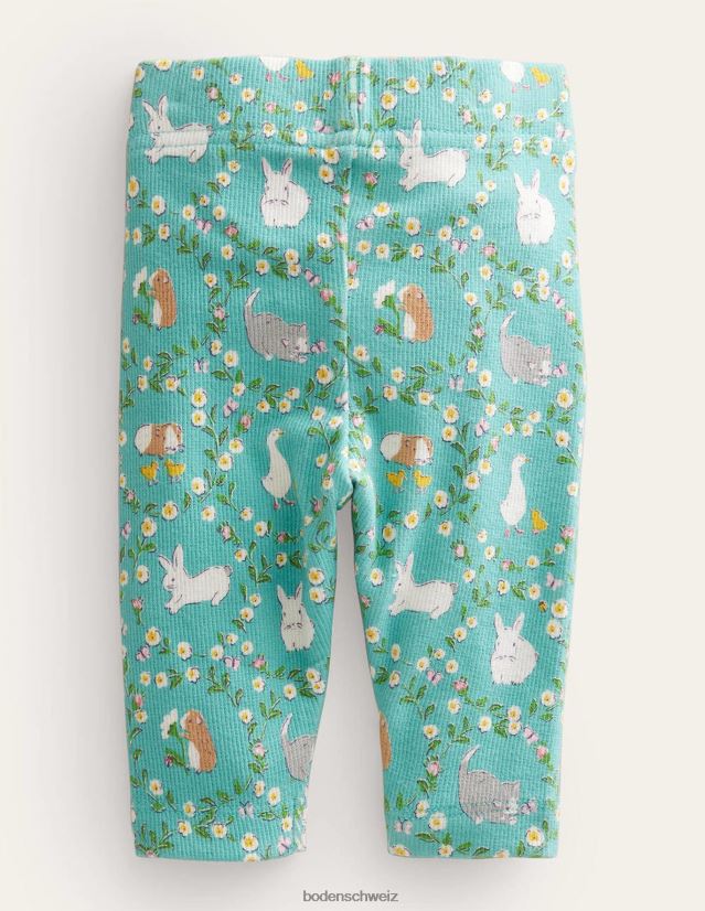 Boden Baby Bedruckte Leggings VH86PT3485 Kleidung Grüner Hase der heißen Quelle