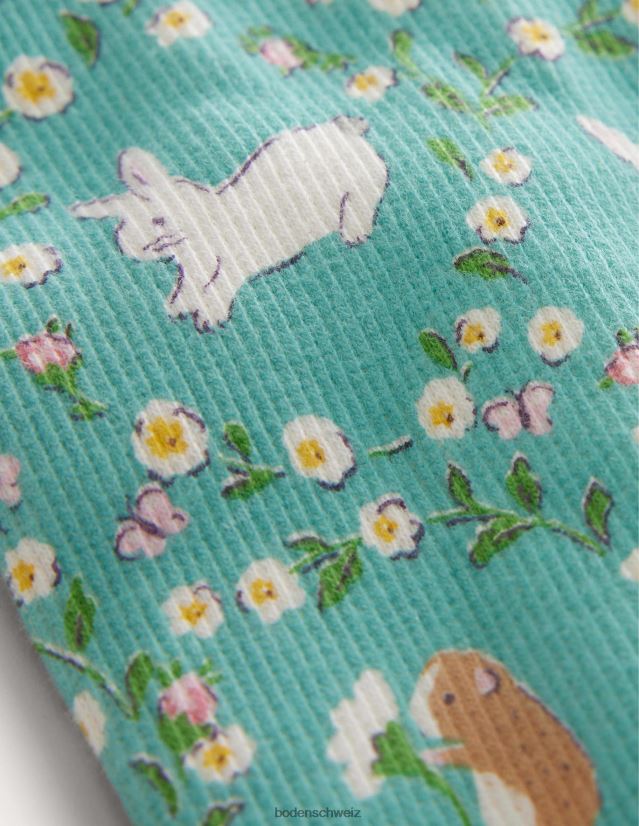 Boden Baby Bedruckte Leggings VH86PT3485 Kleidung Grüner Hase der heißen Quelle