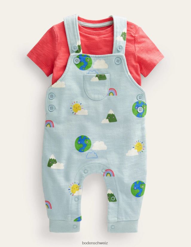 Boden Baby Jersey-Latzhosen-Set VH86PT3491 Kleidung Multiwetter