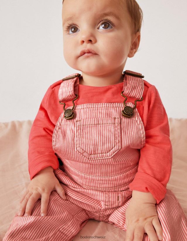 Boden Baby Latzhose mit aufgesetzten Taschen VH86PT3472 Kleidung Boto-Rosa tickt