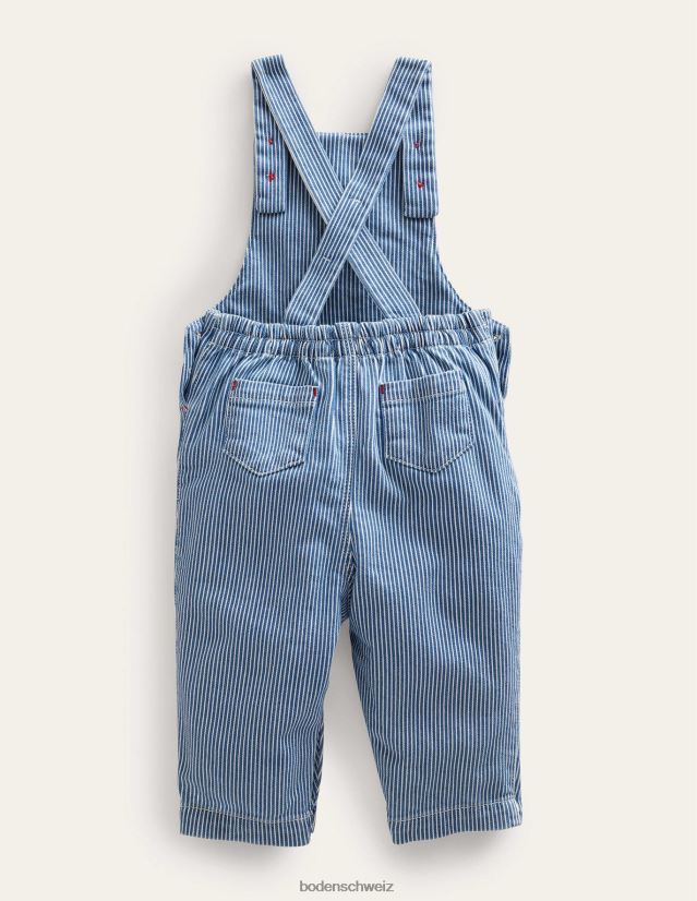 Boden Baby Latzhose mit gewebter Applikation VH86PT3486 Kleidung Penzance blau/elfenbeinfarbene Käfer
