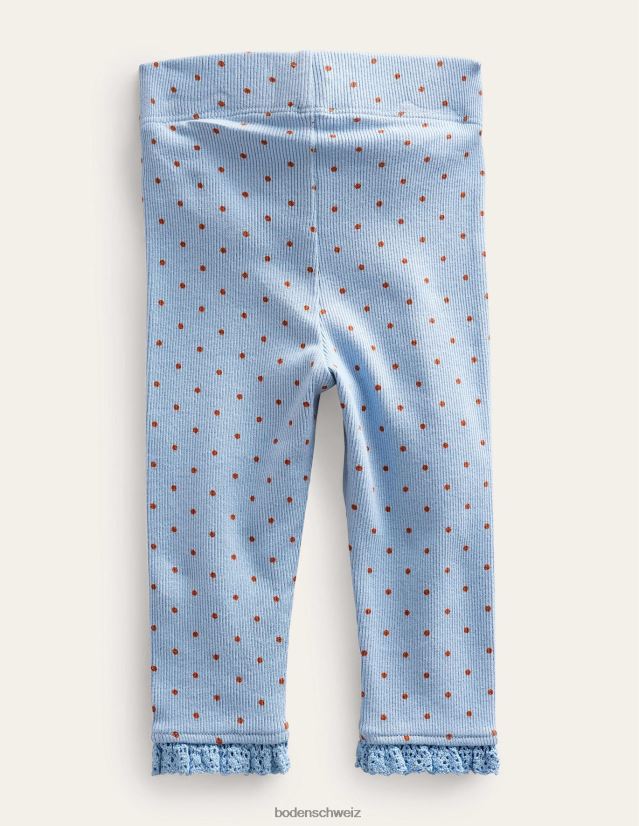 Boden Baby Leggings aus gerippter Spitze VH86PT3368 Kleidung weicher blaubrauner Fleck