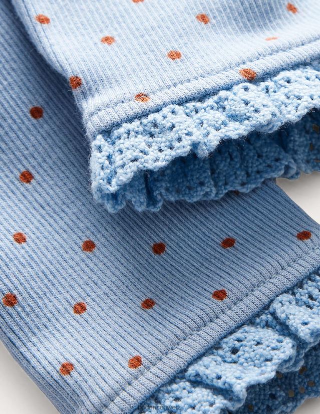 Boden Baby Leggings aus gerippter Spitze VH86PT3368 Kleidung weicher blaubrauner Fleck