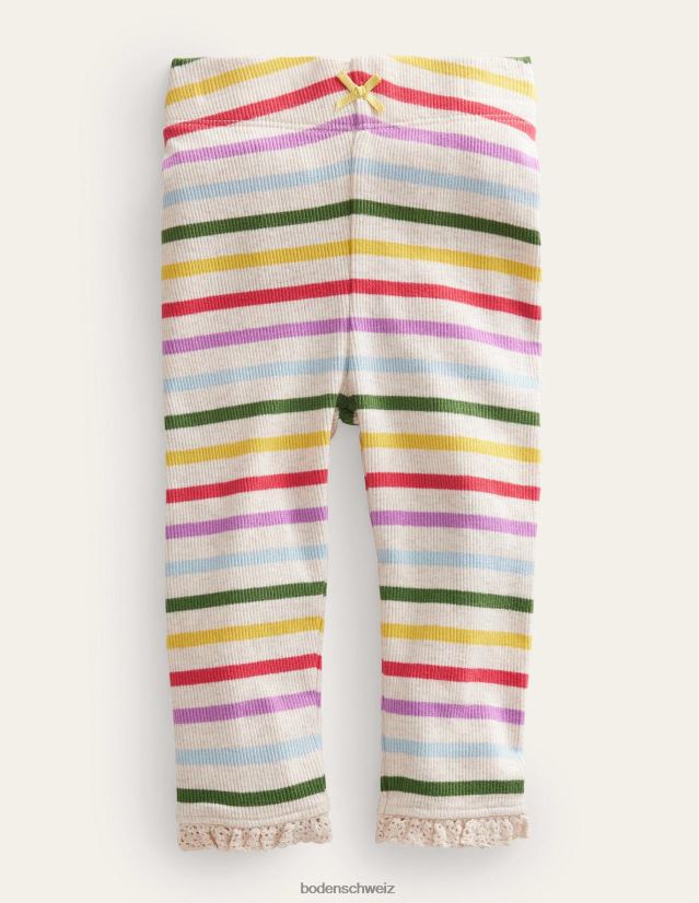 Boden Baby Leggings aus gerippter Spitze VH86PT3435 Kleidung Regenbogenstreifen