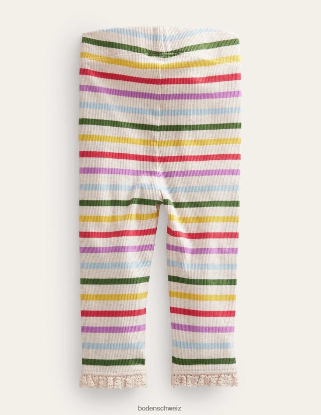 Boden Baby Leggings aus gerippter Spitze VH86PT3435 Kleidung Regenbogenstreifen
