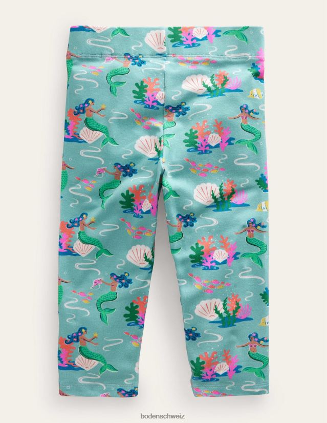 Boden Baby Lustige, kurze Leggings VH86PT507 Kleidung Aqua-Meerjungfrauen
