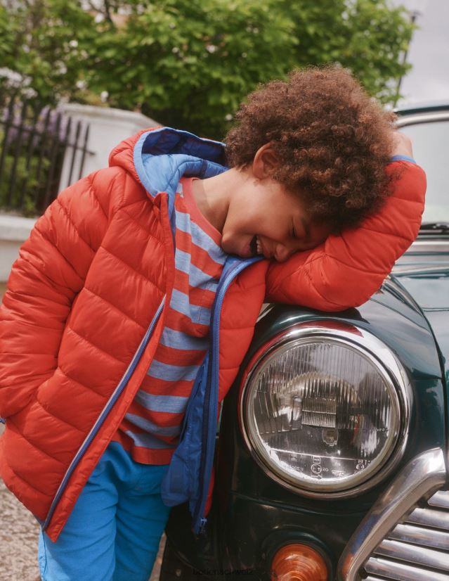 Boden Baby Packbare, wattierte Jacke VH86PT546 Kleidung Rot