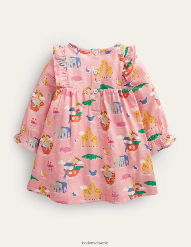 Boden Baby Bedrucktes Jerseykleid VH86PT3439 Kleidung Provence rosa staubige Tiere