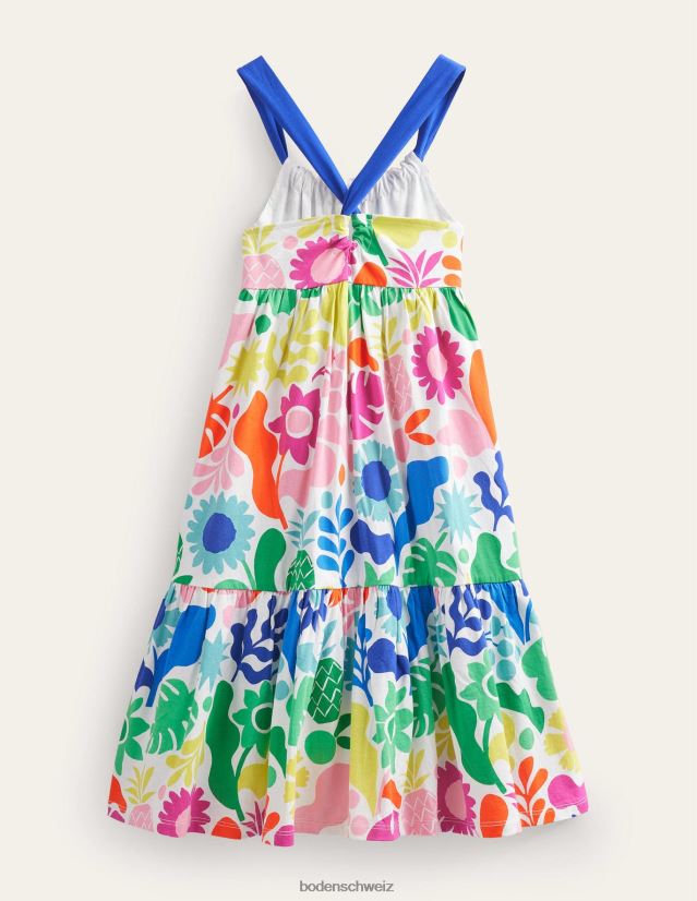 Boden Baby Gestuftes Maxikleid aus Jersey VH86PT3482 Kleidung Multi-Feiertagsblumen