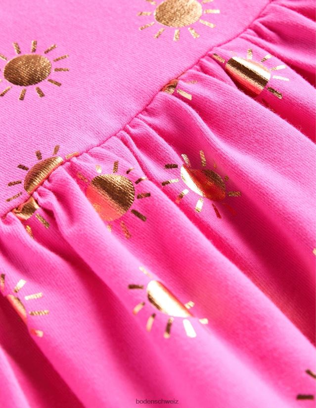 Boden Baby Lustiges Jerseykleid mit kurzen Ärmeln VH86PT376 Kleidung kitzelte rosa/goldene Sonnen