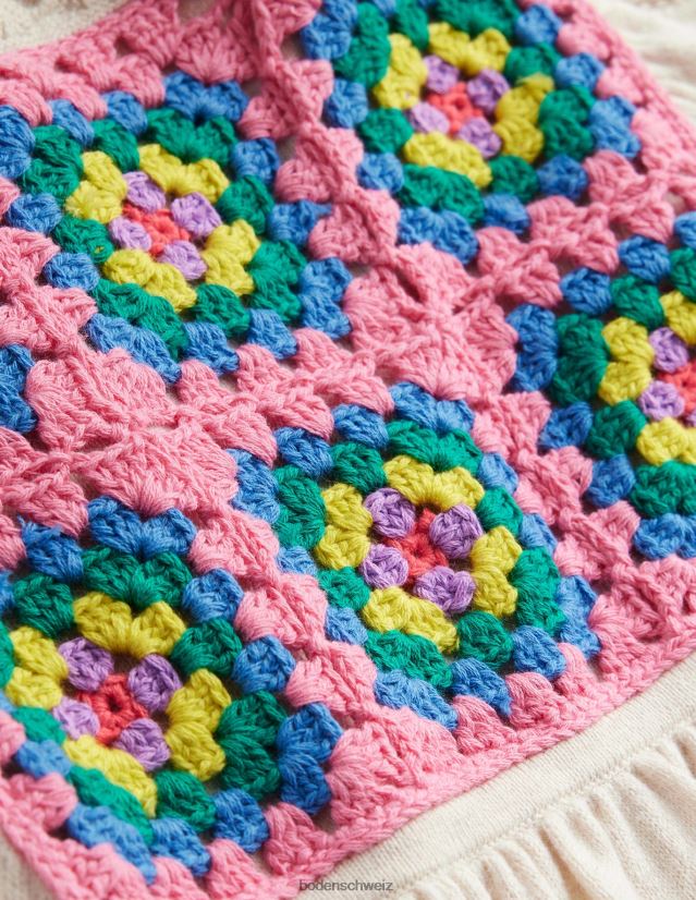 Boden Baby Strukturiertes Häkelkleid VH86PT347 Kleidung Ecru-Mergel