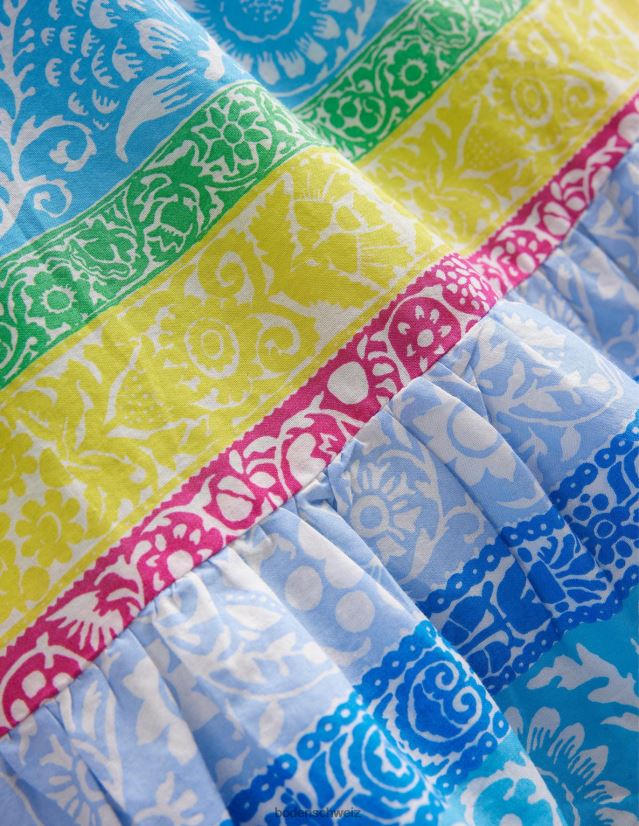 Boden Baby gesmokter Kaftan VH86PT3311 Kleidung Elfenbeinfarbene Multi-Tapetenstreifen