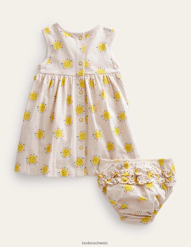 Boden Baby ärmelloses Jerseykleid VH86PT3471 Kleidung Haferflocken-Mergel-Regenbogensonnen