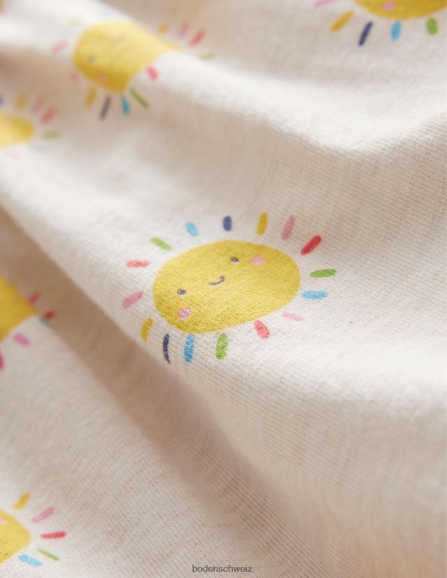 Boden Baby ärmelloses Jerseykleid VH86PT3471 Kleidung Haferflocken-Mergel-Regenbogensonnen