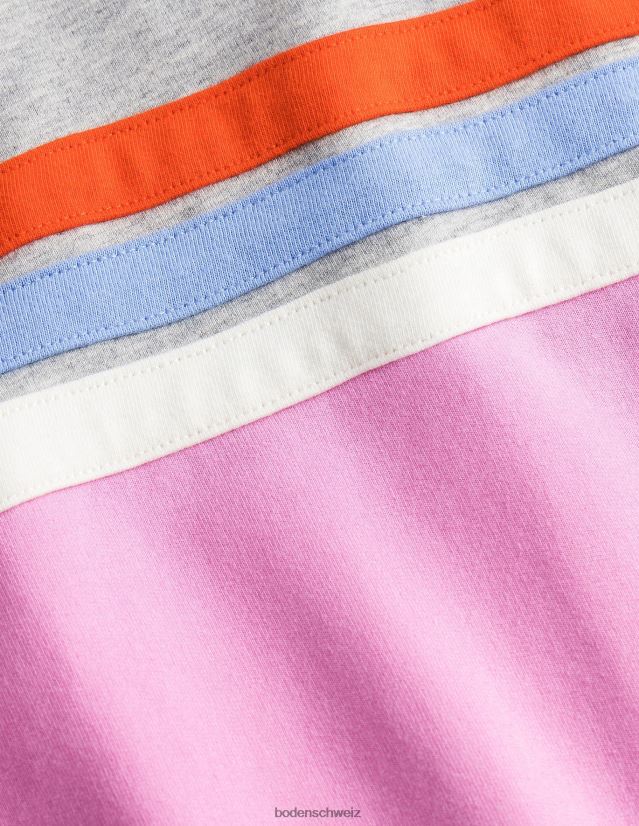 Boden Baby sportliches Raglankleid VH86PT3490 Kleidung lila Chiffonstreifen