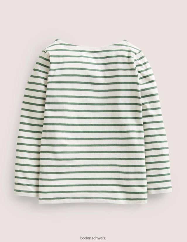 Boden Baby Alltagsbretonisch VH86PT3307 Kleidung Rosmaringrün/Elfenbein