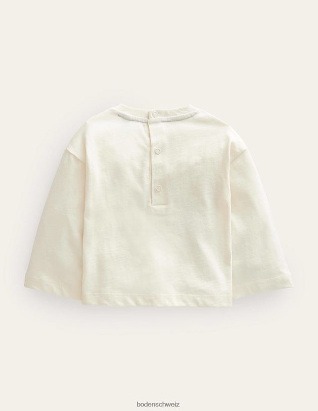 Boden Baby Entspanntes Regenbogen-T-Shirt VH86PT3341 Kleidung Elfenbeinfarbener Regenbogen