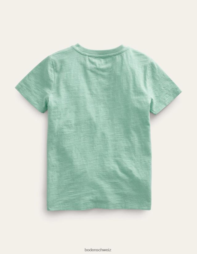 Boden Baby Gewaschenes Slub-T-Shirt VH86PT383 Kleidung Opalgrün