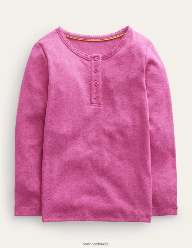 Boden Baby Henley-Pointelle-Oberteil VH86PT421 Kleidung Phlox rosa