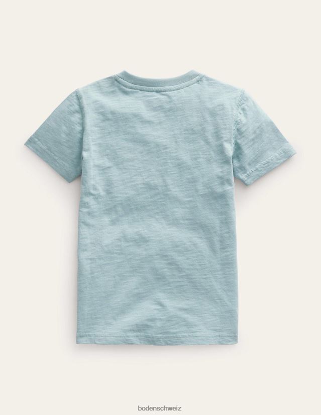 Boden Baby Henley-T-Shirt aus gewaschener Baumwolle VH86PT380 Kleidung Turmalinblau