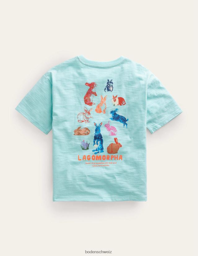 Boden Baby Lässiges bedrucktes T-Shirt VH86PT425 Kleidung Opalgrün