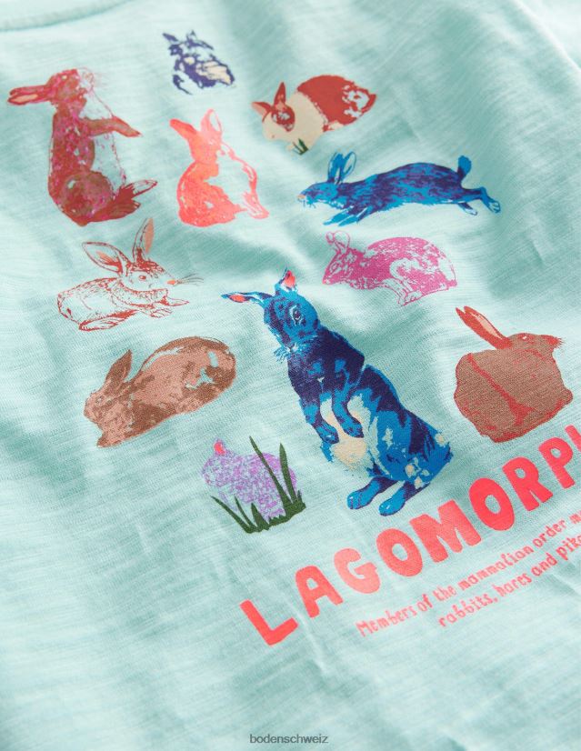 Boden Baby Lässiges bedrucktes T-Shirt VH86PT425 Kleidung Opalgrün